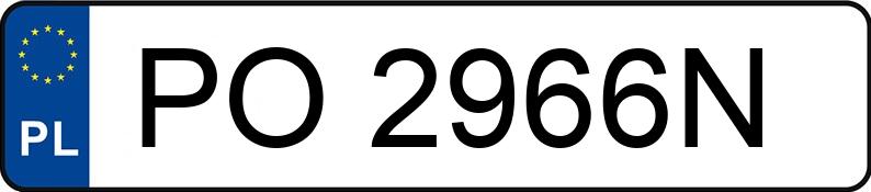 Numer rejestracyjny PO 2966N posiada FORD ESCORT 1.6 KAT - PO2966N