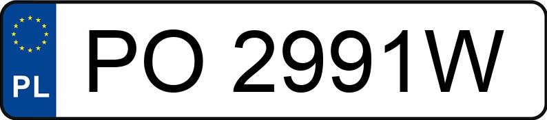 Numer rejestracyjny PO 2991W posiada SUZUKI WAGON R+ - PO2991W