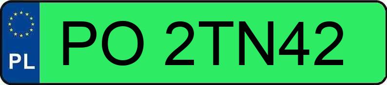 Numer rejestracyjny PO 2TN42 posiada TESLA - PO2TN42 Numer rejestracyjny PO 2TN42 posiada TESLA - PO2TN42