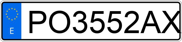 RegistreringsnummerPO3552AX har MERCEDES 190 (201)