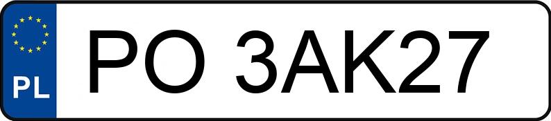 Numer rejestracyjny PO 3AK27 posiada MERCEDES-BENZ C36 AMG - PO3AK27