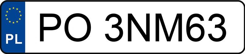 Numer rejestracyjny PO 3NM63 posiada MERCEDES-BENZ C 63 AMG MR`07 E4 204 AMG - PO3NM63