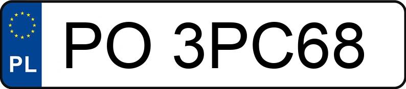 Numer rejestracyjny PO 3PC68 posiada FORD S-MAX - PO3PC68