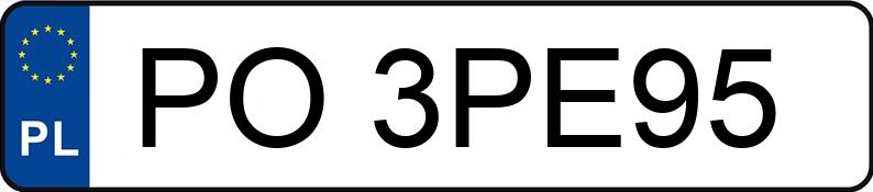 Numer rejestracyjny PO 3PE95 posiada SKODA OCTAVIA - PO3PE95 Numer rejestracyjny PO 3PE95 posiada SKODA OCTAVIA - PO3PE95