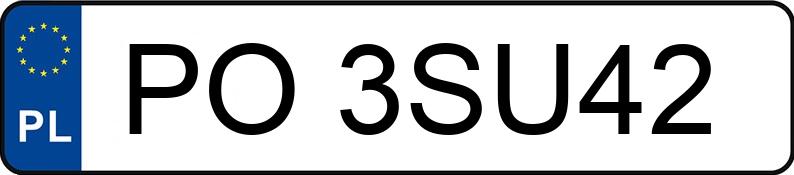 Numer rejestracyjny PO 3SU42 posiada SKODA FABIA - PO3SU42