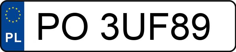 Numer rejestracyjny PO 3UF89 posiada VOLKSWAGEN TOURAN - PO3UF89