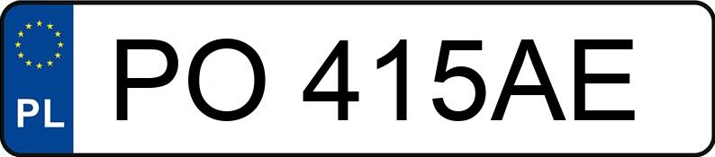 Numer rejestracyjny PO 415AE posiada FORD FOCUS - PO415AE