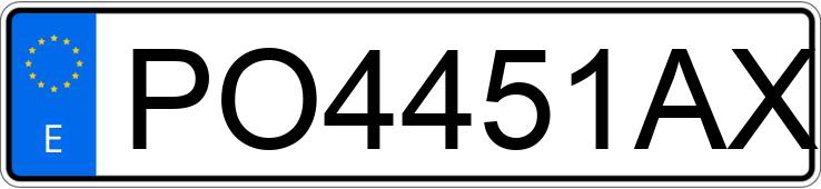 Numer rejestracyjny PO4451AX posiada RENAULT 19