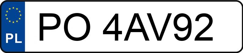 Die Registrierungsnummer PO 4AV92 hat KIA RIO YB - PO4AV92
