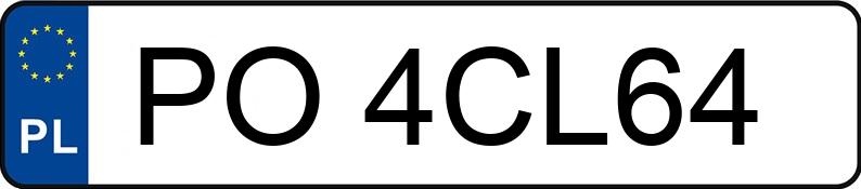 Numer rejestracyjny PO 4CL64 posiada MITSUBISHI COLT - PO4CL64