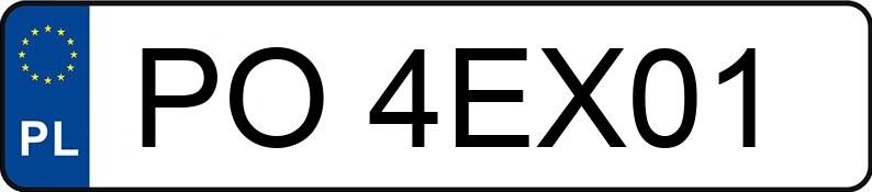 Numer rejestracyjny PO 4EX01 posiada AUDI A3 LIMOUSINE - PO4EX01 Numer rejestracyjny PO 4EX01 posiada AUDI A3 LIMOUSINE - PO4EX01