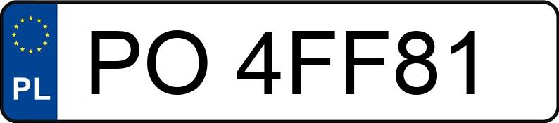 Numer rejestracyjny PO 4FF81 posiada AUDI A6 - PO4FF81 Numer rejestracyjny PO 4FF81 posiada AUDI A6 - PO4FF81