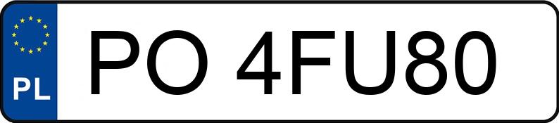 Numer rejestracyjny PO 4FU80 posiada SKODA OCTAVIA - PO4FU80 Numer rejestracyjny PO 4FU80 posiada SKODA OCTAVIA - PO4FU80