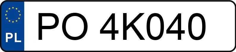 Numer rejestracyjny PO 4K040 posiada ASTON MARTIN DB 9 - PO4K040