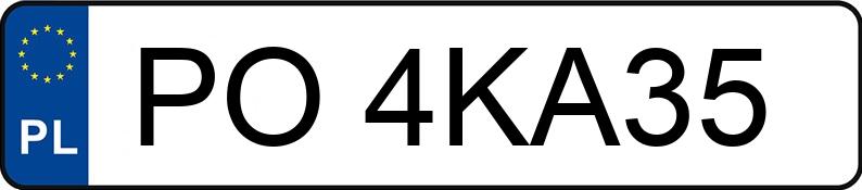 Numer rejestracyjny PO 4KA35 posiada MERCEDES-BENZ E 400 D 4MATIC - PO4KA35