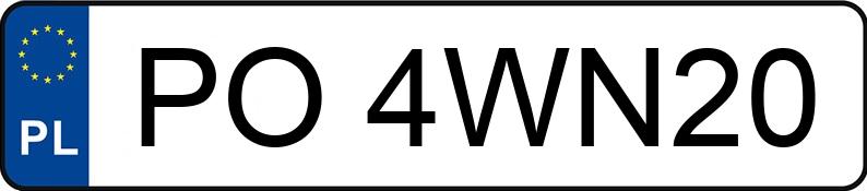 Numer rejestracyjny PO 4WN20 posiada BMW 320 - PO4WN20 Numer rejestracyjny PO 4WN20 posiada BMW 320 - PO4WN20