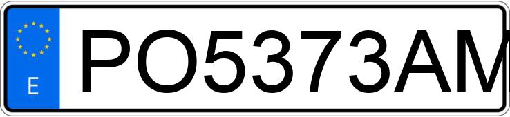 Numer rejestracyjny PO5373AM posiada MERCEDES 230 (124)