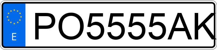 Numer rejestracyjny PO5555AK posiada OPEL CALIBRA Numer rejestracyjny PO5555AK posiada OPEL CALIBRA