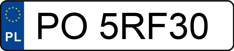 Numer rejestracyjny PO 5RF30 posiada BMW 520D XDRIVE - PO5RF30
