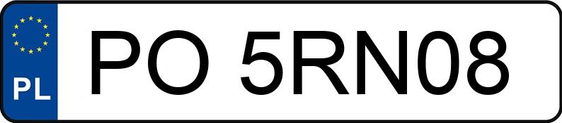 Numer rejestracyjny PO 5RN08 posiada DAF XF 450 FT - PO5RN08