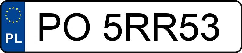 Numer rejestracyjny PO 5RR53 posiada FIAT 500 - PO5RR53