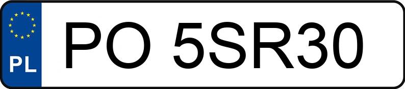 Numer rejestracyjny PO 5SR30 posiada MITSUBISHI COLT - PO5SR30