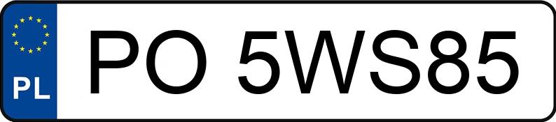 Numer rejestracyjny PO 5WS85 posiada BMW 525 Touring Diesel DPF MR`07 E4 E61 X - PO5WS85 Numer rejestracyjny PO 5WS85 posiada BMW 525 Touring Diesel DPF MR`07 E4 E61 X - PO5WS85