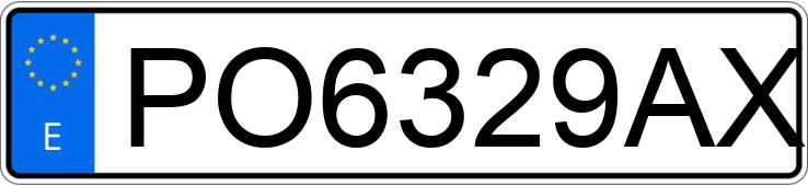 Numer rejestracyjny PO6329AX posiada FIAT PUNTO