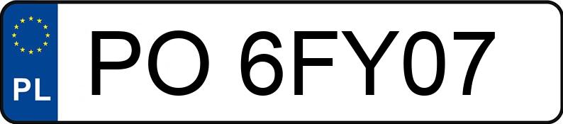 Numer rejestracyjny PO 6FY07 posiada DACIA DUSTER - PO6FY07 Numer rejestracyjny PO 6FY07 posiada DACIA DUSTER - PO6FY07