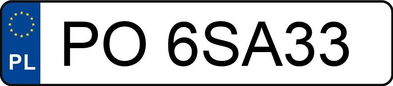Numer rejestracyjny PO 6SA33 posiada SEAT LEON - PO6SA33