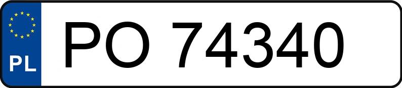 Numer rejestracyjny PO 74340 posiada TOYOTA COROLLA - PO74340