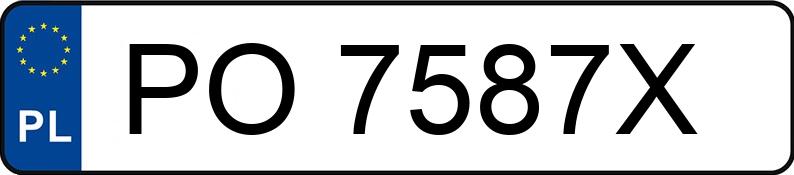 Numer rejestracyjny PO 7587X posiada OPEL Astra II 1.6 MR`98 Astra II 1.6 MR`98 - PO7587X