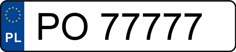 Numer rejestracyjny PO 77777 posiada OPEL Vectra B 2.0 DI Kat. MR`95 Vectra B 2.0 DI Kat. MR`95 - PO77777