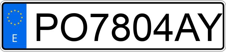 Numer rejestracyjny PO7804AY posiada RENAULT B