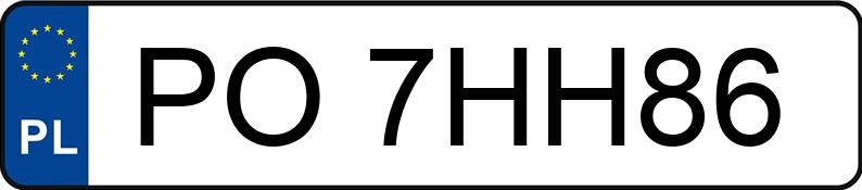 Numer rejestracyjny PO 7HH86 posiada MAZDA RX-8 - PO7HH86