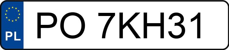 Numer rejestracyjny PO 7KH31 posiada VOLKSWAGEN Transporter T5 GP TDi MR`10 E5 3.0t Mixt - PO7KH31