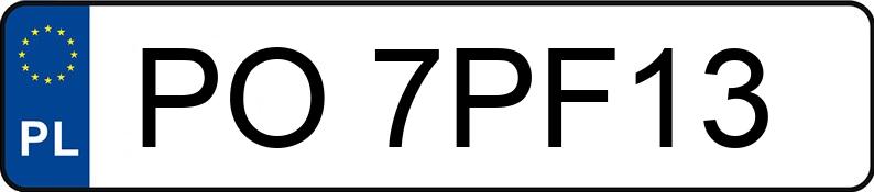 Numer rejestracyjny PO 7PF13 posiada OPEL MOVANO - PO7PF13