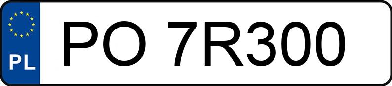 Numer rejestracyjny PO 7R300 posiada BMW 330i Cabrio Kat. MR`02 E3 E46 Ci - PO7R300