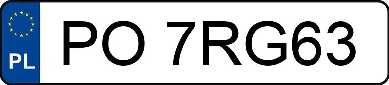 Numer rejestracyjny PO 7RG63 posiada MERCEDES-BENZ 316 Sprinter CDI MR`18 E6 3.5t 316 Sprinter CDI MR`18 E6 3.5t - PO7RG63