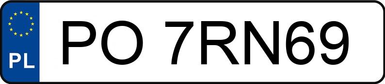 Numer rejestracyjny PO 7RN69 posiada TOYOTA TOYOTA COROLLA ZE1EE(EU,M) - PO7RN69