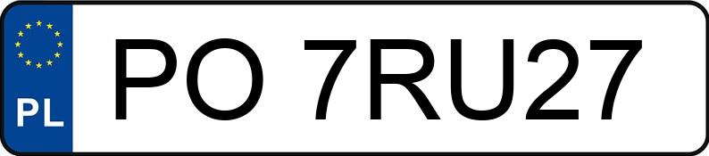 Numer rejestracyjny PO 7RU27 posiada VOLKSWAGEN T-ROC - PO7RU27