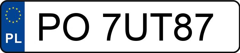 Vejpirat i et køretøj med registreringsnumre PO7UT87