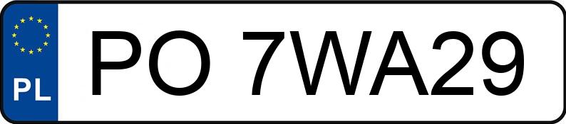 Numer rejestracyjny PO 7WA29 posiada FORD FOCUS DA3 - PO7WA29