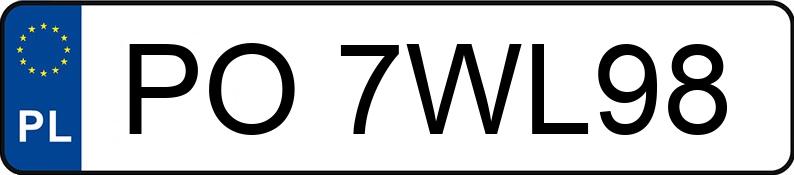 Numer rejestracyjny PO 7WL98 posiada BMW 330I - PO7WL98