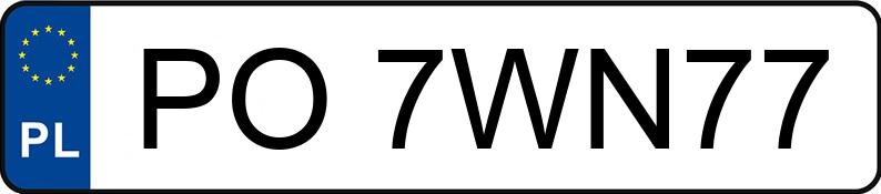 Le numéro d’enregistrement PO 7WN77 a MERCEDES-BENZ CLK 200 Kompressor Kat. MR`02 E3 209 Elegance - PO7WN77