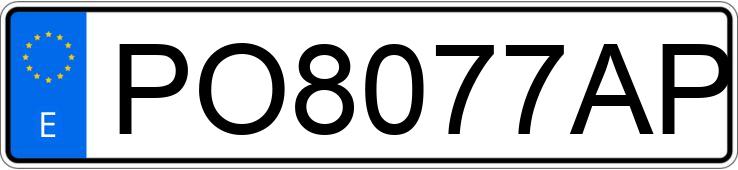 Numer rejestracyjny PO8077AP posiada TOYOTA 4RUNNER