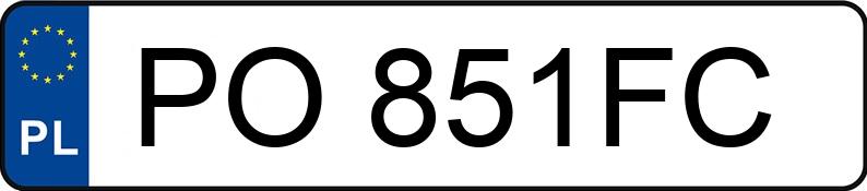 Numer rejestracyjny PO 851FC posiada FORD MONDEO - PO851FC