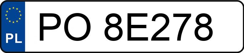 Numer rejestracyjny PO 8E278 posiada TOYOTA YARIS - PO8E278