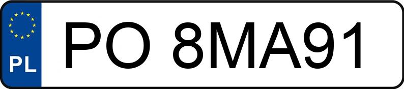 Numer rejestracyjny PO 8MA91 posiada MERCEDES-BENZ GLC 250 MR`15 E6 X253 4Matic - PO8MA91