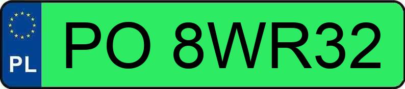 Numer rejestracyjny PO 8WR32 posiada PORSCHE Taycan MR`19 GTS 84kWh - PO8WR32